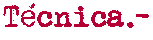 T&eacute;cnica